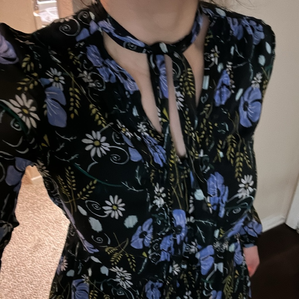 Long sleeves green Banana republic dress